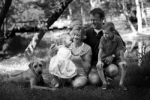 Janet, Sam, Jack,  and Brooke Hennies with Miko